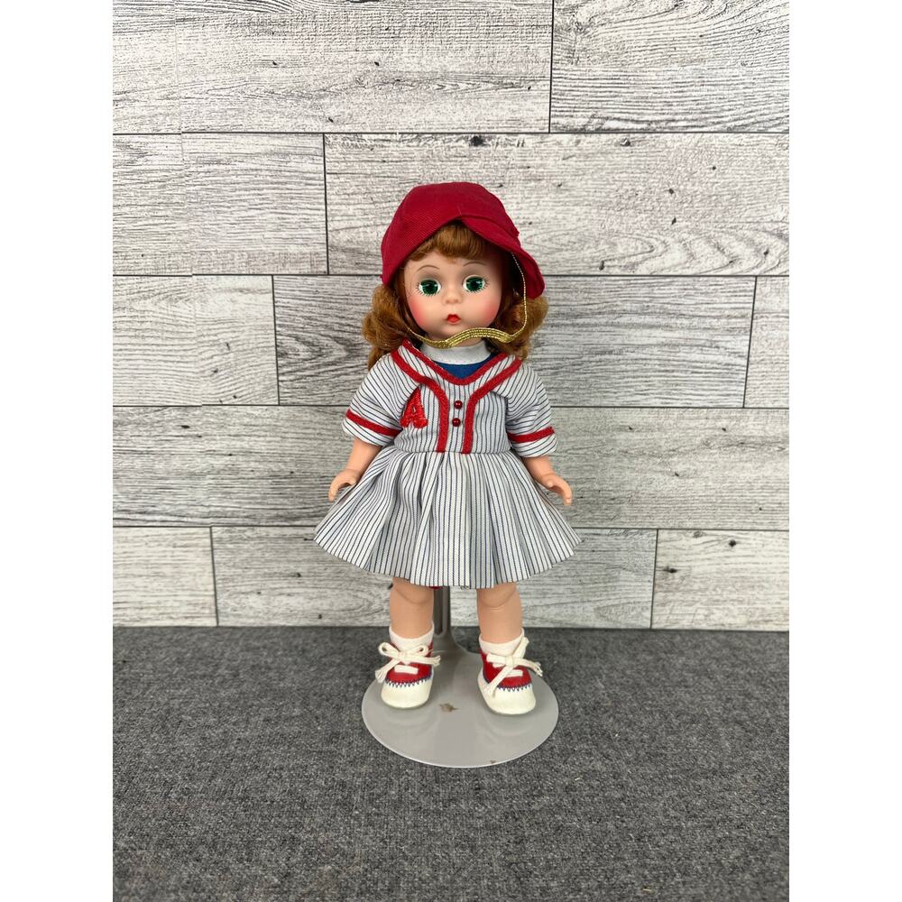 MADAME ALEXANDER DOLL All Star Baseball Player Girl 8in Alexanderkin Red Blue